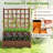 2PCS Raised Garden Bed w/Trellis Drainage Holes Legs Twisting Rope for Backyard