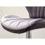 Siège pivotant moderne gris de 2, hauteur de siège réglable, revêtement en tissu, silhouette ondulée élégante, motif de repose-pieds stable 2 pièces - conception, rotation à 360 °, finition veloutée-212515576
