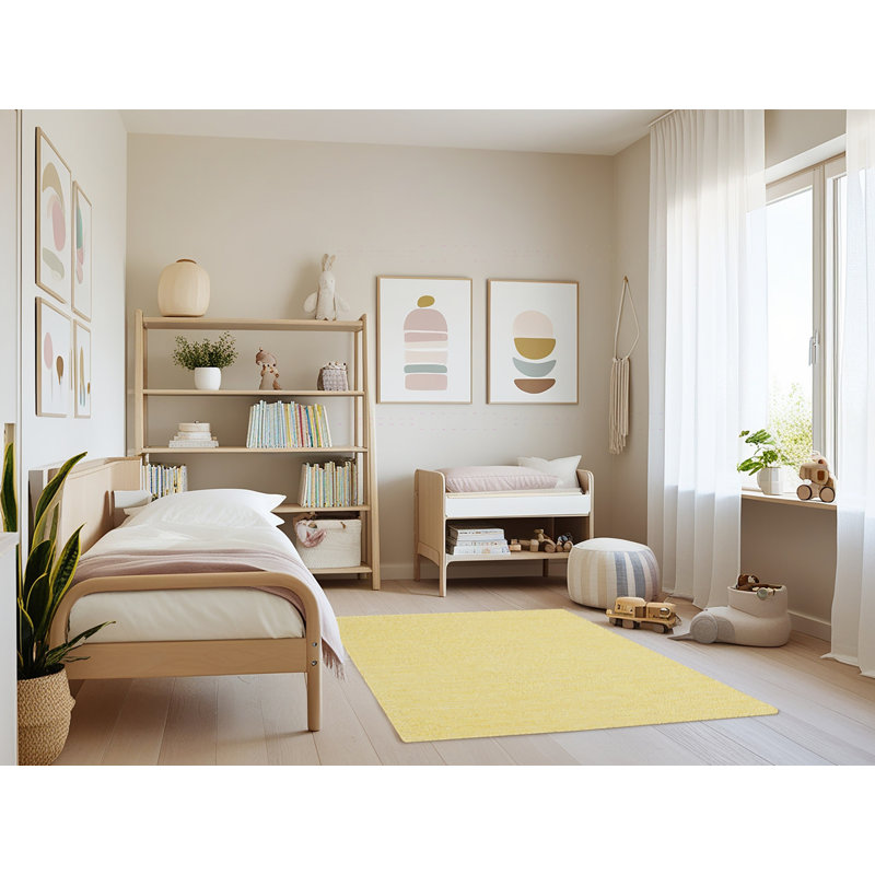 Tapis beige contemporain, Rectangle de 3 pi x 5 pi