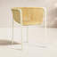 Kamille Rattan and Metal Outdoor Dining Chair