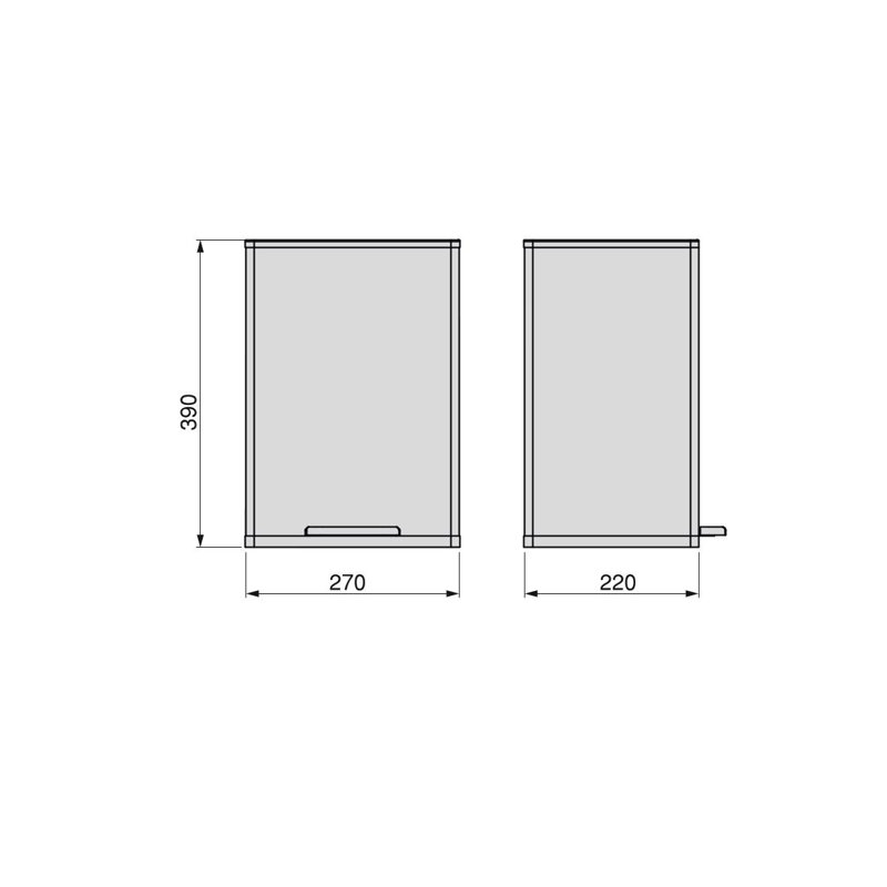 Petrosky Plastic Step On Kitchen Trash Can - 20L