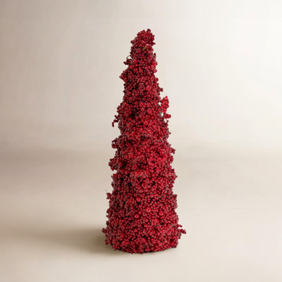 Red Holly Berry Tabletop Christmas Tree
