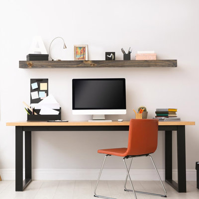 Modern Ember Vara Wood Mantel Shelf - 3 Inch Height - Variations in Grain and Natural Distressing