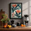 Coral Carnations Garden Botanical - Framed Print-1822790804-1822790808