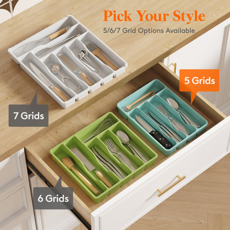 Tiroir de rangement pour couverts Silverware, Turquoise