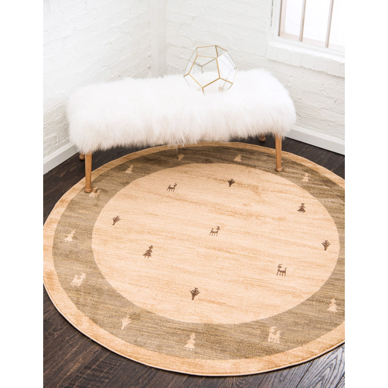 Abrigail Abstract Indoor Rug, Round 8'