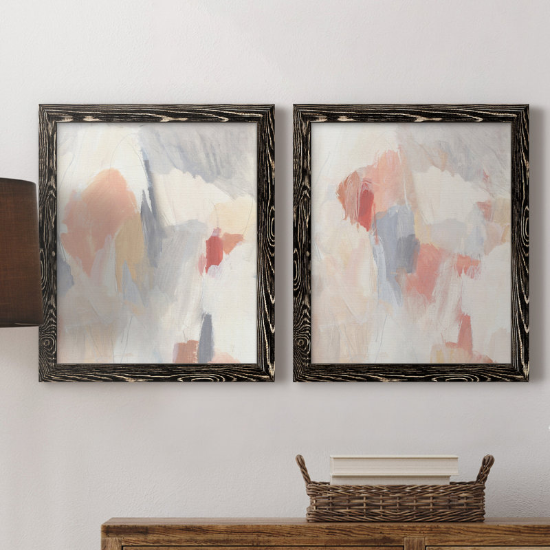 " Love Bomb I " 2 - Pieces Painting Print, Black Framed, 24" H x 20" W x 1" D