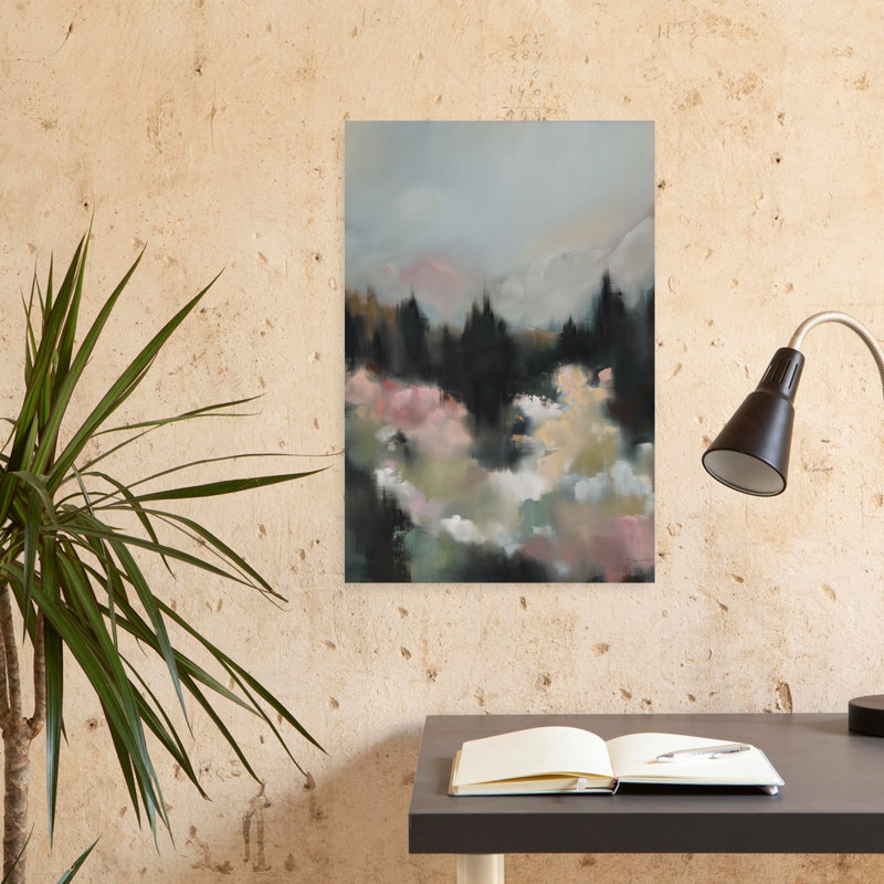 «Prospect In Bloom», art abstrait contemporain éthéré, 24" H x 16" W