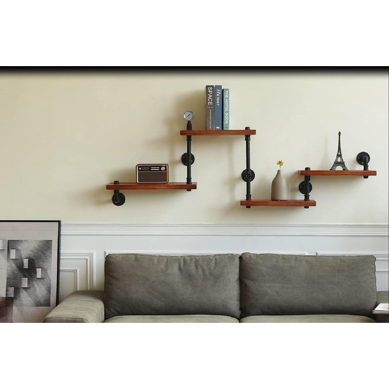 Dayli 4 Piece Pine Floating Shelf