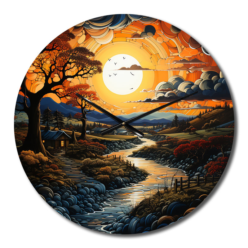 Charletha - Landscapes Wall Clock, Medium