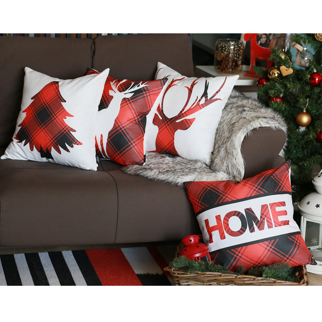 Christmas Plaid Pillow Cover Apolena
