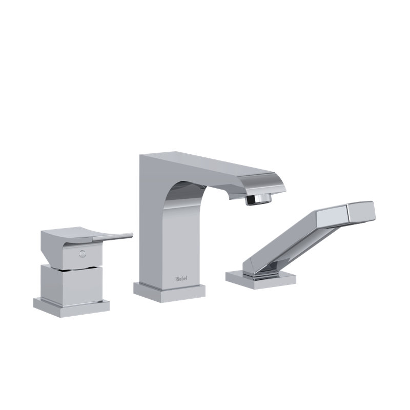 Zendo 3-Hole Deck Mount Tub Filler Trim, Chrome