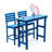 Outdoor Bar Table and Chairs Set, Adirondack Bar Chairs Set