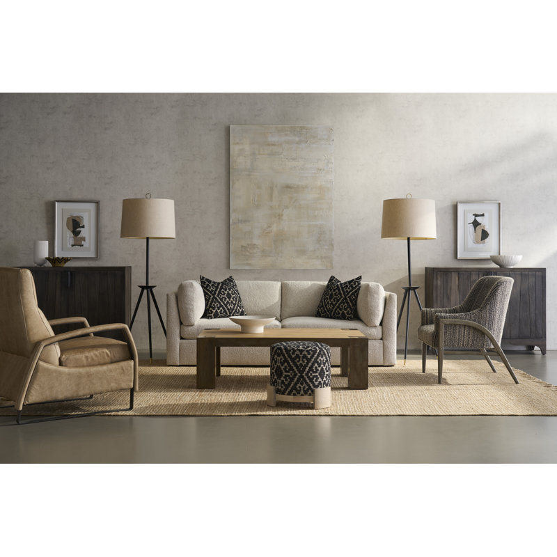 Sebastian Sofa, Linen, 32" H x 89.5" W x 38.5" D
