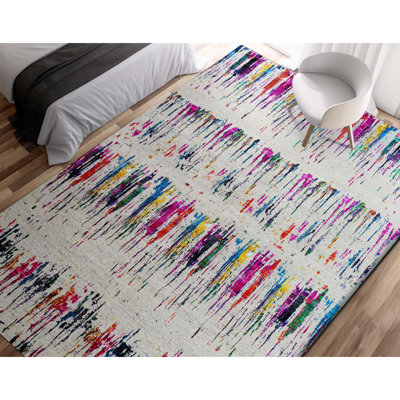 Tapis rectangulaire noué à la main
