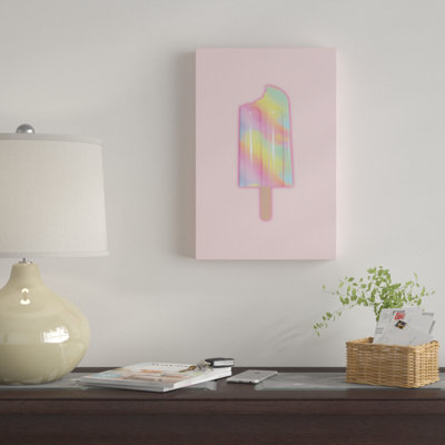 « licorne popsicle », impression sur toile tendue