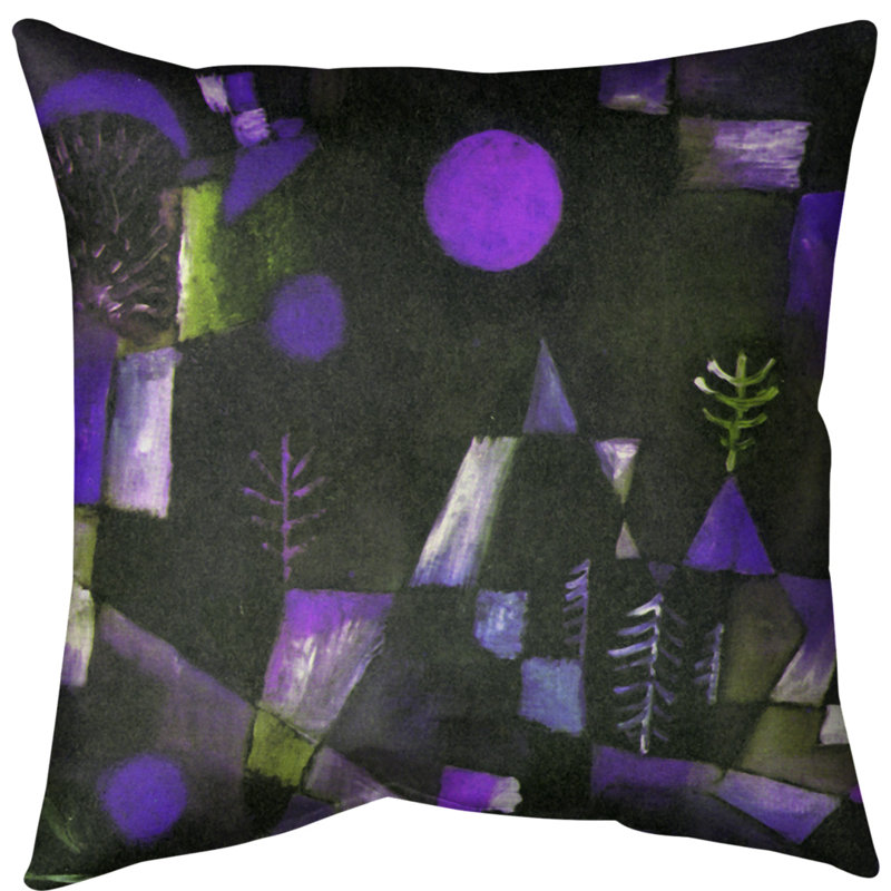 Coussin décoratif full moon, Bourre en polyester, 20 po x 20 po, Mauve