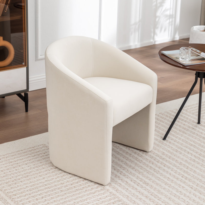Halley Velvet Upholstered Dining Chair, Beige