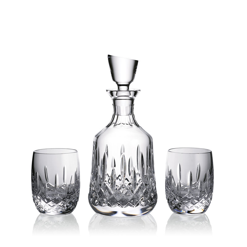 Waterford Lismore Round Decanter & Double Old Fashioned, 3 Pieces