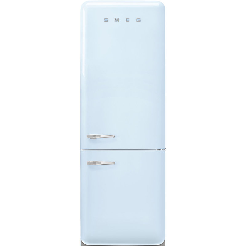 SMEG 27.8" Bottom Freezer 16.26 cu. ft. Energy Star Refrigerator, Left Handed, Pastel Blue