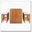 Ensemble de bar d'extérieur 5 pièces en bois d'acacia avec coussins beiges
