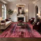High-Quality Hand-Knotted Red And Multi Area Rug