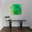 Emerald Green Flow Abstract Contemporary Wall Art Print 1 Piece Wrapped Canvas Wall Art-1338066512