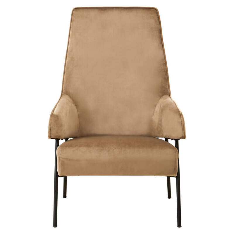 Velvet Club Chair, Orange