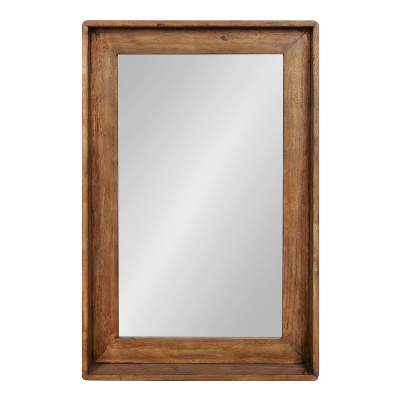 Miroir d'appoint Cytheria, 36,5 po x 23,75 po, Brun foncé