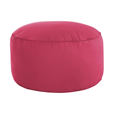 Demi Round Upholstered Outdoor Ottoman with Sunbrella® Cushion