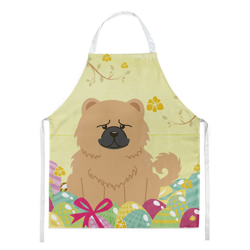 Tablier œufs de pâques, Chow-chow, Blond / crème / noir