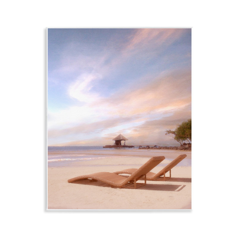 «Lounging Beside Sea», art mural sur bois par Noah Bay