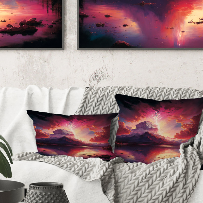 Coussin Glorious Lake Magenta