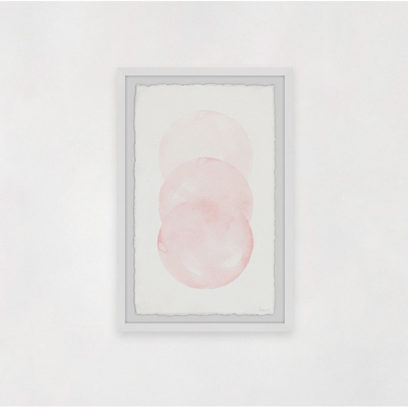 «Three Pink Circles», reproduction encadrée, H 30 po x l 20 po x P 1,5 po