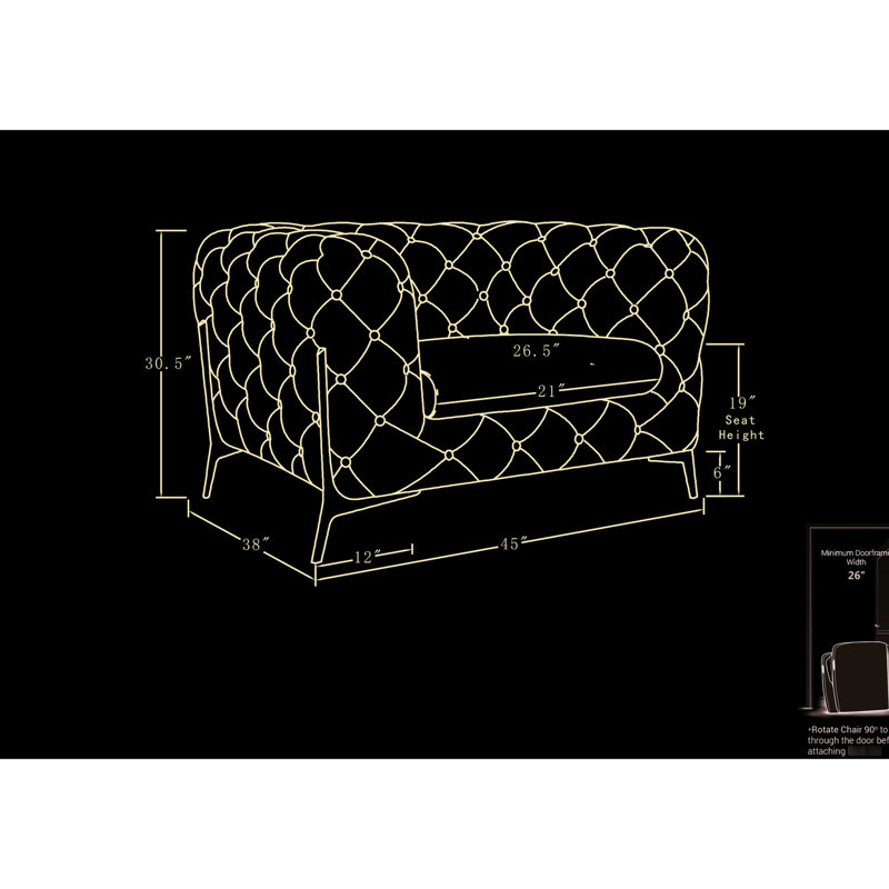 Fauteuil en cuir luxueux avec mousse haute et rembourrage stable à base stable