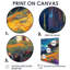 «Orange Blue Desert Cactus Landscape In Mexico III - Plants», reproduction d'art murale-2557557-2557551
