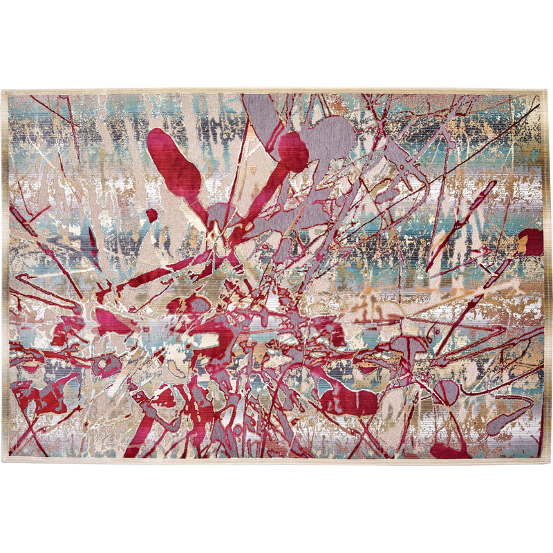 Droney Abstract Hand Woven Area Rug, Rectangle 195 x 280cm