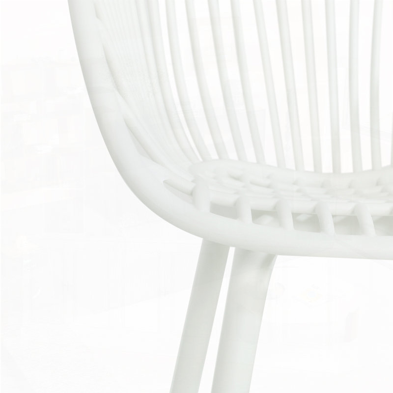 Outdoor Papasan Chair, White