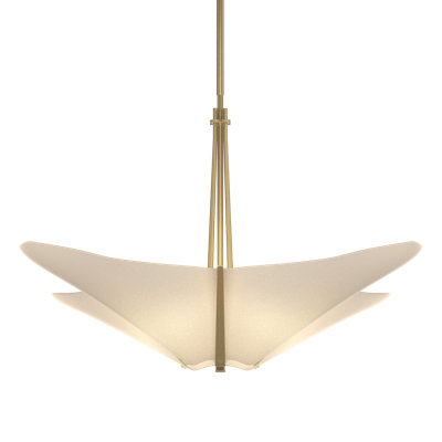 Luminaire suspendu géométrique unique à 4 lumières Kirigami