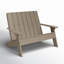 Causeuse double en plastique recyclé Byrnes-705437826