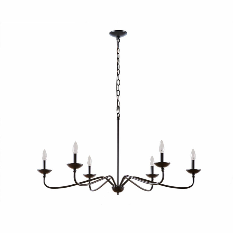Luminaire suspendu en acier 6 lumières Azareth