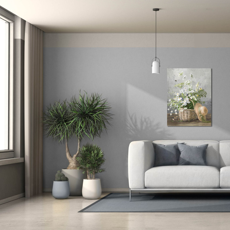 «Red Gardel Studio», art mural sur toile «Cottage Gardening 3» par Danhui Nai, H 34 po x l 26 po