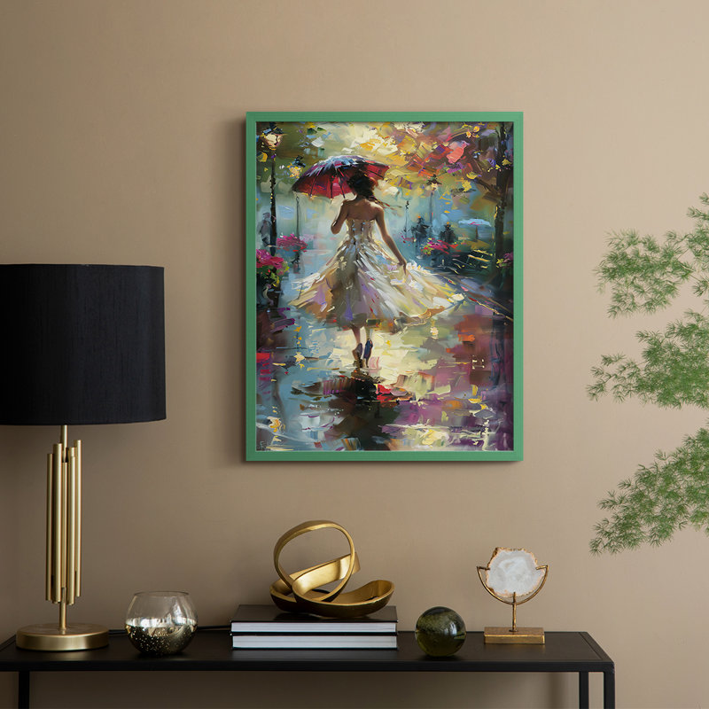Reproduction encadrée WOMEN Series cmxxxi - bois massif, Vert, H 15 po x l 12 po