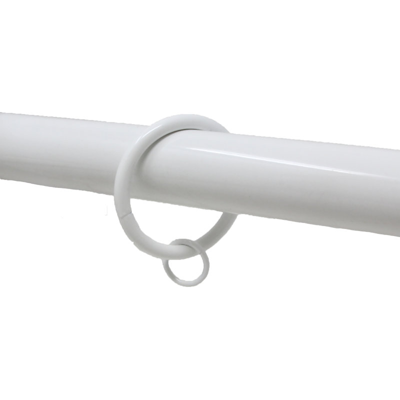 Anneaux de rideau en métal Mcclain, Blanc lustré, Diamètre 1,5 po