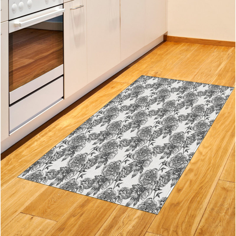 Floral High Density Long Fiber Poly Threads Decorative Area Rug Carpet, Rectangle 2'7" x 5'