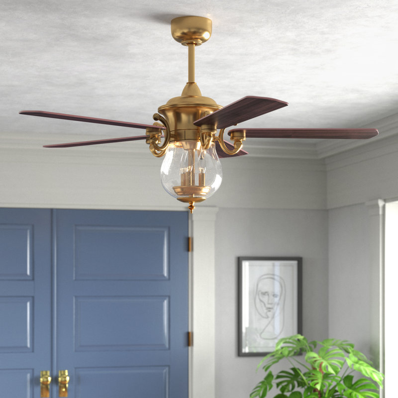 Donaldson 52'' Ceiling Fan with Light Kit, Brass