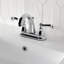 Robinet de salle de bain central à 4 poignées à fixation sur comptoir 3 trous Kingston-11173778