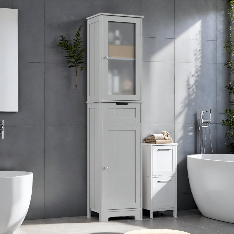 Olvera Linen Cabinet, Gray