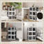 3 bacs de rangement empilables avec couvercles, roues, pliables, 18 gal