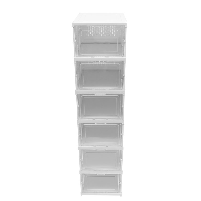 Dudi 6 Pair Stackable Shoe Storage Box